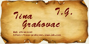 Tina Grahovac vizit kartica